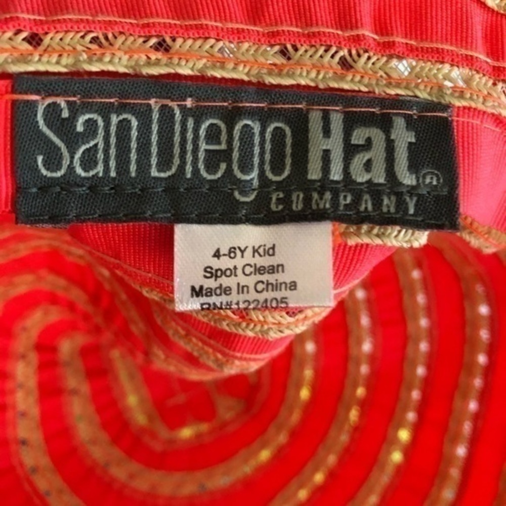 San Diego Hat Co. Pink Kids Sun Hat Size 4-6 - Picture 3 of 3